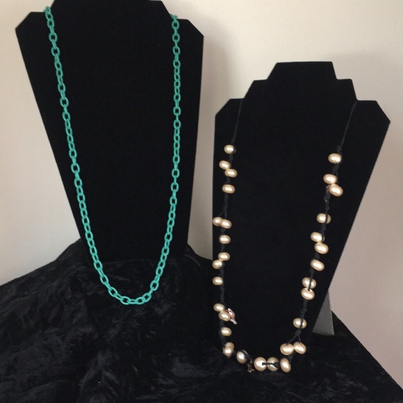 J. Crew Jewelry - J Crew long beaded chain necklaces set of 2